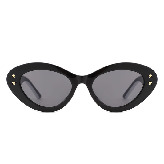 Elandor - Cat Eye Oval Star Designed Sunglasses