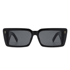 Yoplines - Retro Rectangle Square Flat Top Tinted Sunglasses