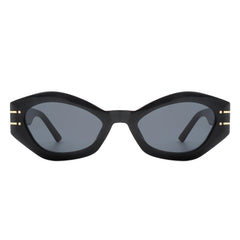 Elysiant - Geometric Oval Slim Fashion Round Cat Eye Sunglasses