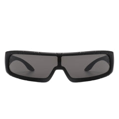 Orion - Futuristic Wrap Around Rectangle Shield Sunglasses