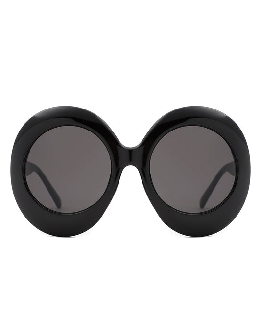 Quest - Oversized Oval Round Women's Fashion Sunglasses