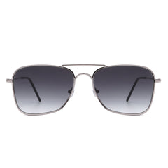 Whirl - Geometric Square Brow-Bar Fashion Sunglasses