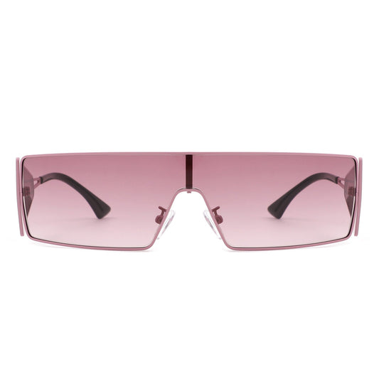 Vortex - Square Wrap-Around Retro Rectangle Fashion Sunglasses