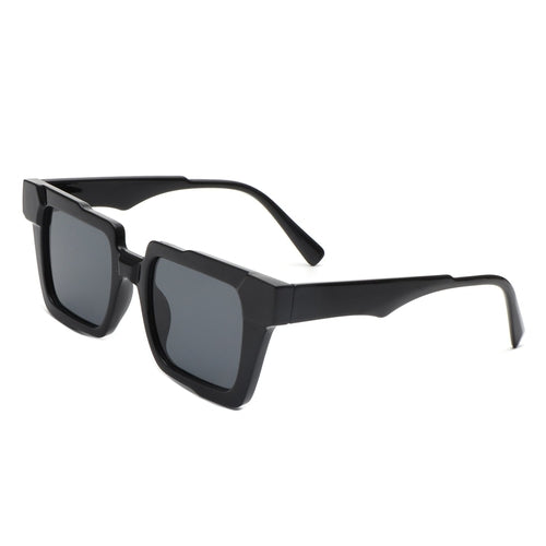 Xeno - Flat Top Geometric Fashion Square Sunglasses