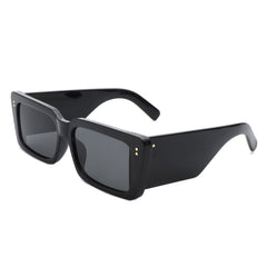 Yoplines - Retro Rectangle Square Flat Top Tinted Sunglasses