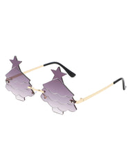 Nyxara - Novelty Christmas Tree Tinted Sunglasses