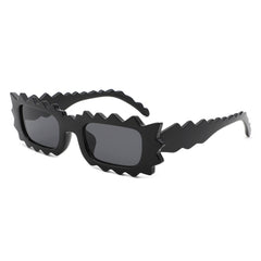 Zenn - Rectangle Modern Spike Irregular Wavy Square Sunglass