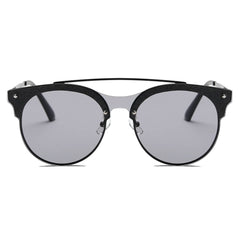 ENDICOTT | Round Circle Brow-Bar Tinted Lens Sunglasses