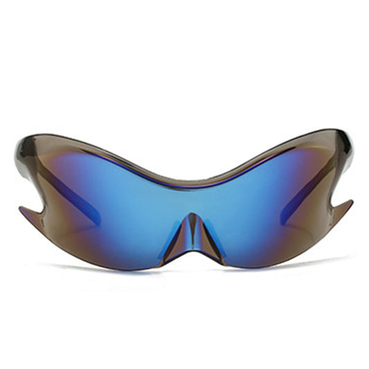 Elyndor - Futuristic Mirrored Sleek Wrap Around Sports Sunglasses