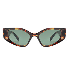 Sparkle - Geometric Rectangle Retro Cat Eye Women's Fashion Sunglasses