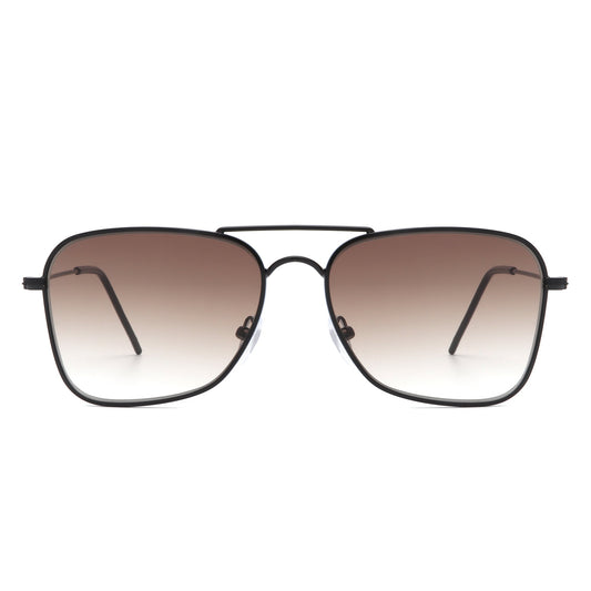 Whirl - Geometric Square Brow-Bar Fashion Sunglasses