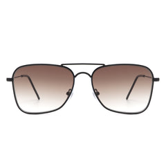 Whirl - Geometric Square Brow-Bar Fashion Sunglasses