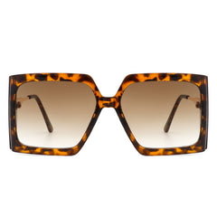 Yellowra - Women Oversize Retro Square Large Fashion Sunglasses