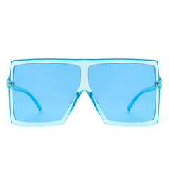 Amarylla - Oversize Flat Top Square Tinted Women Fashion Sunglasses