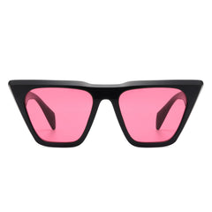 Lyra - Retro Cat Eye Flat Top Square Fashion Sunglasses