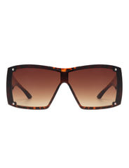 Fizz - Oversized Thick Frame Wrap-Around Women's Square Sunglasses