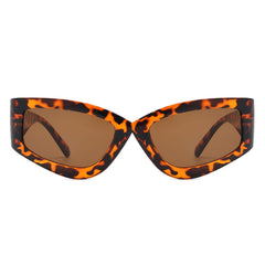 Elira - Geometric Rectangle Chunky Tinted Square Sunglasses