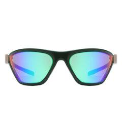 Luminize - Square Mirrored Wrap Around Sport Sunglasses