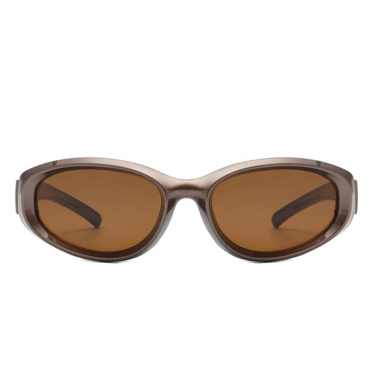 Nudge - Rectangle Retro Chic Oval Fashion Sunglasses