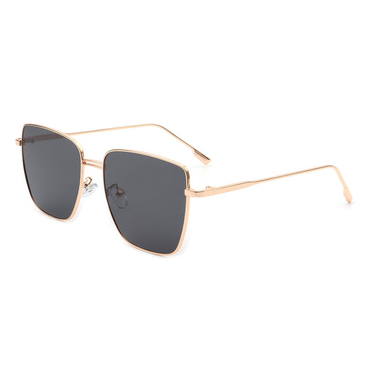 Eskuitan | Women Square Metal Oversize Fashion Sunglasses