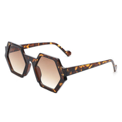 Starpath - Geometric Irregular Tinted Round Fashion Sunglasses