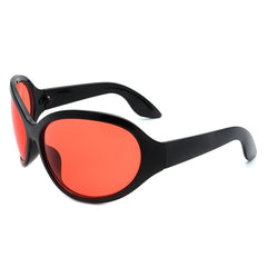 Quinlan - Oversized Round Wraparound Women's Sunglasses