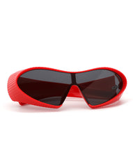 Ascary - Oversized Winged Bar Shield Sunglasses