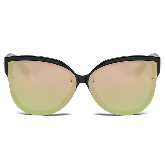 LENOIR | Women Oversized Mirrored Cat Eye Sunglasses