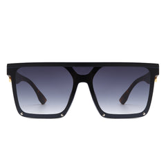 Sunquest - Oversized Square Flat Top Sunglasses for Women