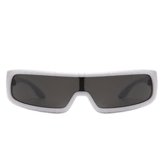 Orion - Futuristic Wrap Around Rectangle Shield Sunglasses