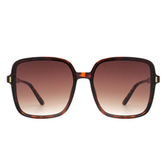 Mira - Classic Oversized Square Flat Top Women's Sunglasses