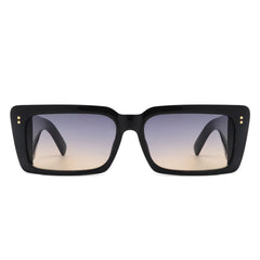 Yoplines - Retro Rectangle Square Flat Top Tinted Sunglasses