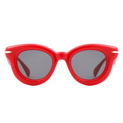 Glide - Round Thick Frame Retro Circle Sunglass