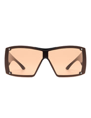 Fizz - Oversized Thick Frame Wrap-Around Women's Square Sunglasses