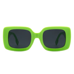 Jadestone - Square Retro Flat Top Fashion Sunglasses