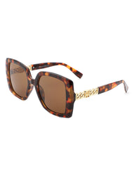 Thorne - Women's Oversized Flat Top Square Fashion Sunglasses