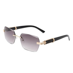 Hailstorm - Rectangle Retro Rimless Tinted Frameless Fashion Square