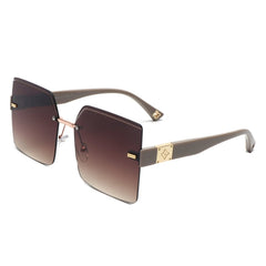 Brisla - Chic Oversized Rimless Square Tinted Fashion Women's