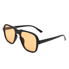 Nightime - Retro Aviator Style Tinted Square Sunglasses