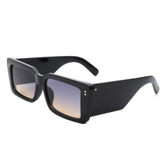 Yoplines - Retro Rectangle Square Flat Top Tinted Sunglasses