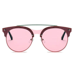 ENDICOTT | Round Circle Brow-Bar Tinted Lens Sunglasses