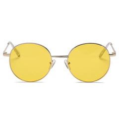 GENEVA | Retro Vintage Metal Round Oval Circle Sunglasses