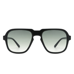 Nightime - Retro Aviator Style Tinted Square Sunglasses