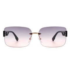 Dreamsea - Rectangle Classic Rimless Square Retro Tinted Fashion