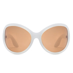 Quinlan - Oversized Round Wraparound Women's Sunglasses