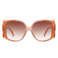 Vortexia - Oversize Irregular Frame Large Fashion Square Sunglasses