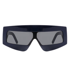 Celestia - Oversized Rectangle Square Tinted Flat Top Sunglasses