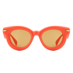 Glide - Round Thick Frame Retro Circle Sunglass