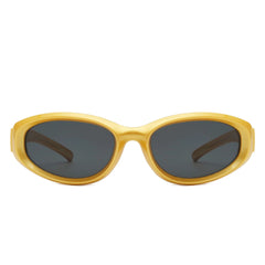 Nudge - Rectangle Retro Chic Oval Fashion Sunglasses