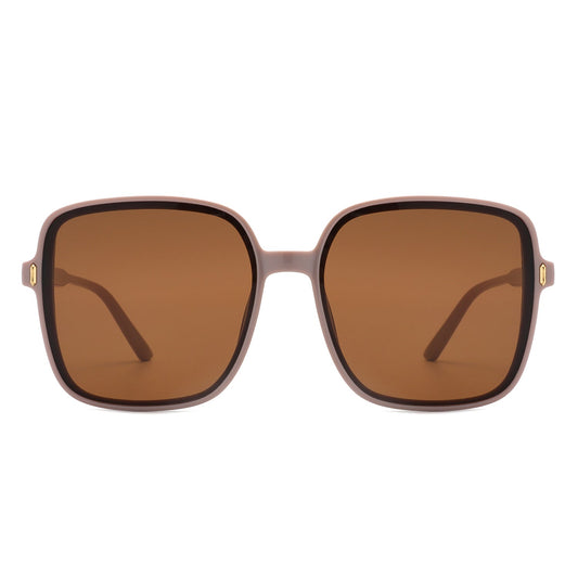 Mira - Classic Oversized Square Flat Top Women's Sunglasses